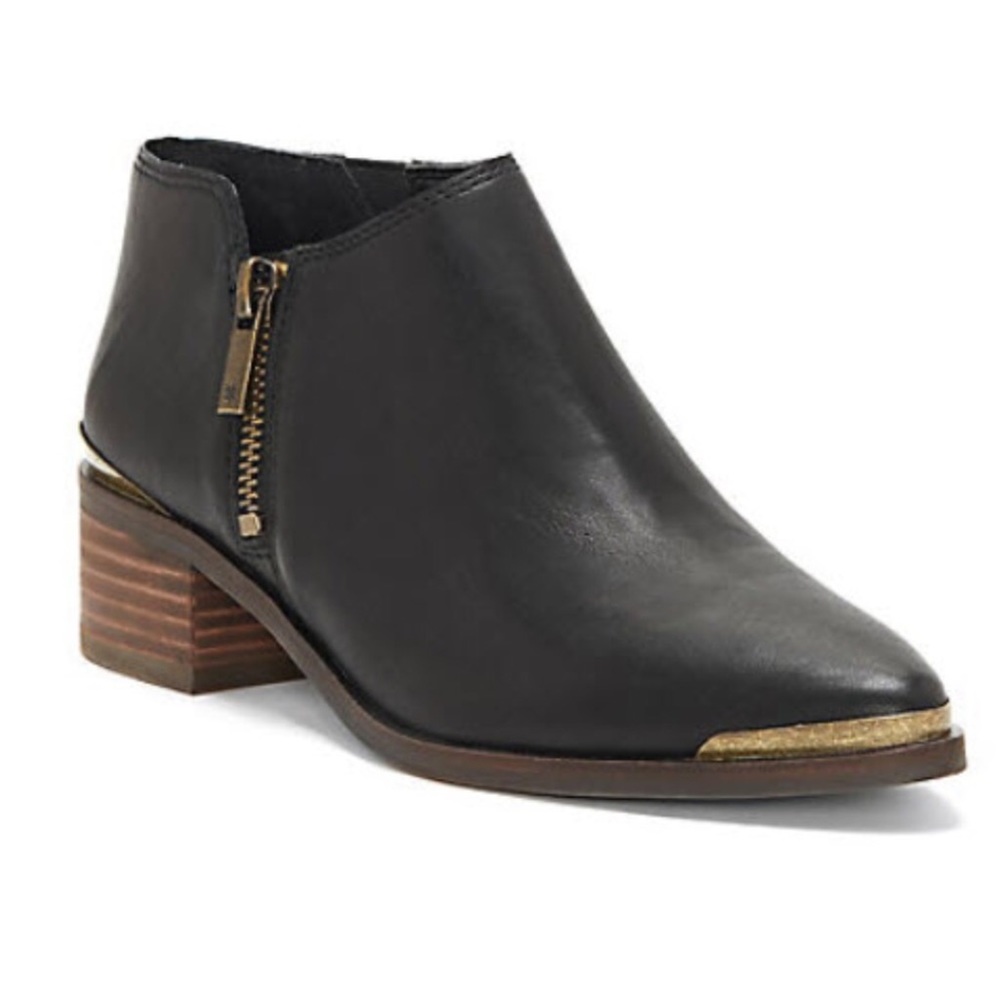 Lucky Brand Koben Black Leather Ankle Bootie